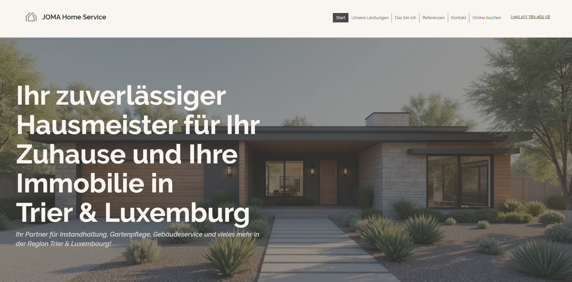 JOMA Home Service Website Desktop