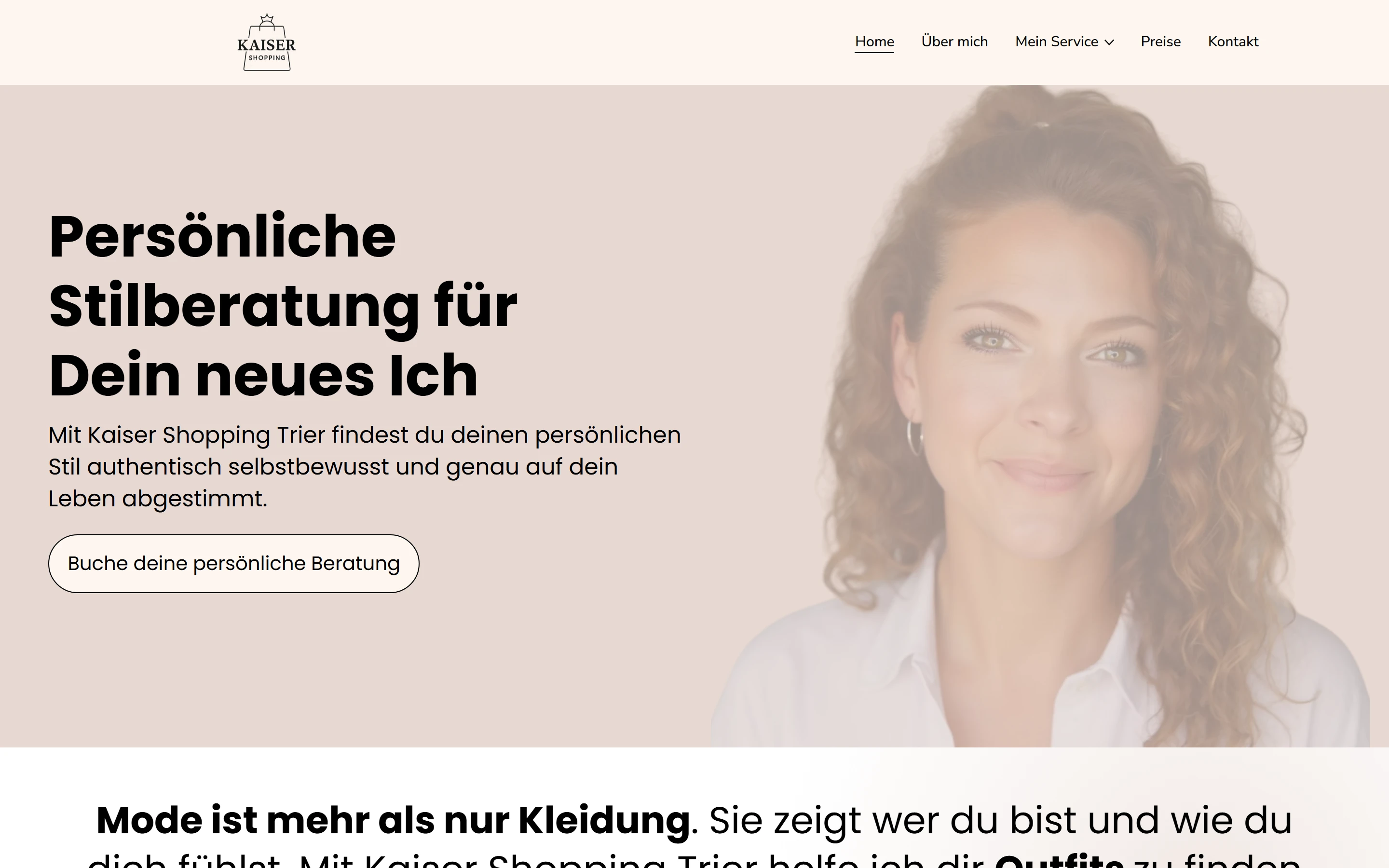 Kaiser Shopping Trier Website Stilberatung Webdesign SEO