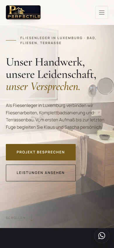 Perfectile Website Mobil